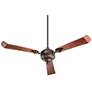 60" Quorum Brewster Oiled Bronze Ceiling Fan with Wall Control