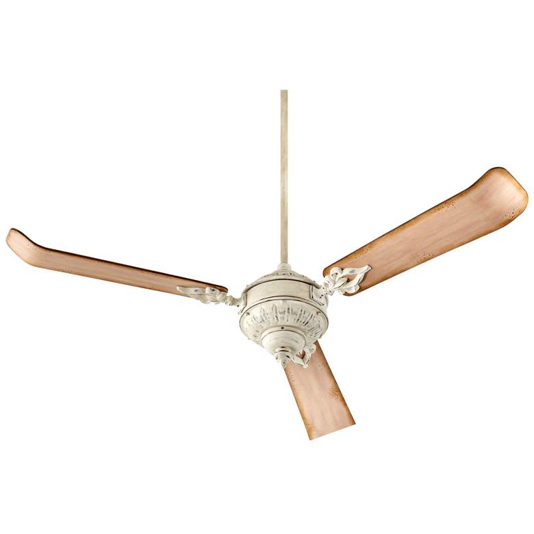 Image 2 60" Quorum Brewster Persian White Ceiling Fan with Wall Control