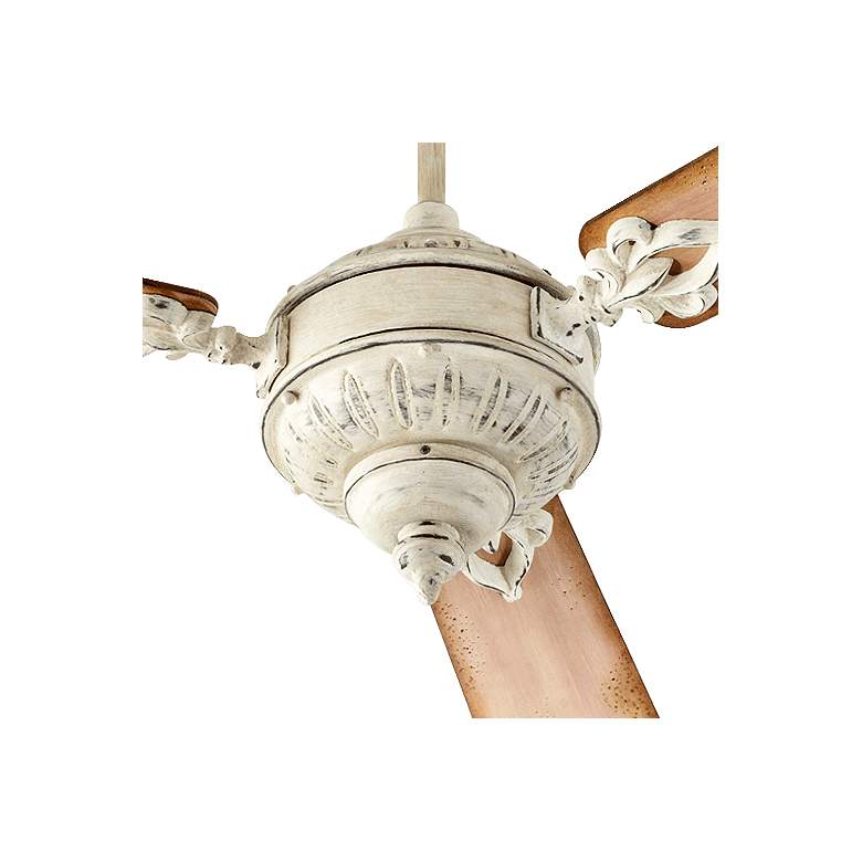 Image 3 60" Quorum Brewster Persian White Ceiling Fan with Wall Control more views