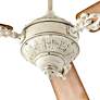 60" Quorum Brewster Persian White Ceiling Fan with Wall Control