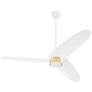 3_60" Quorum Brisa Studio White and Aged Brass Ceiling Fan more views
