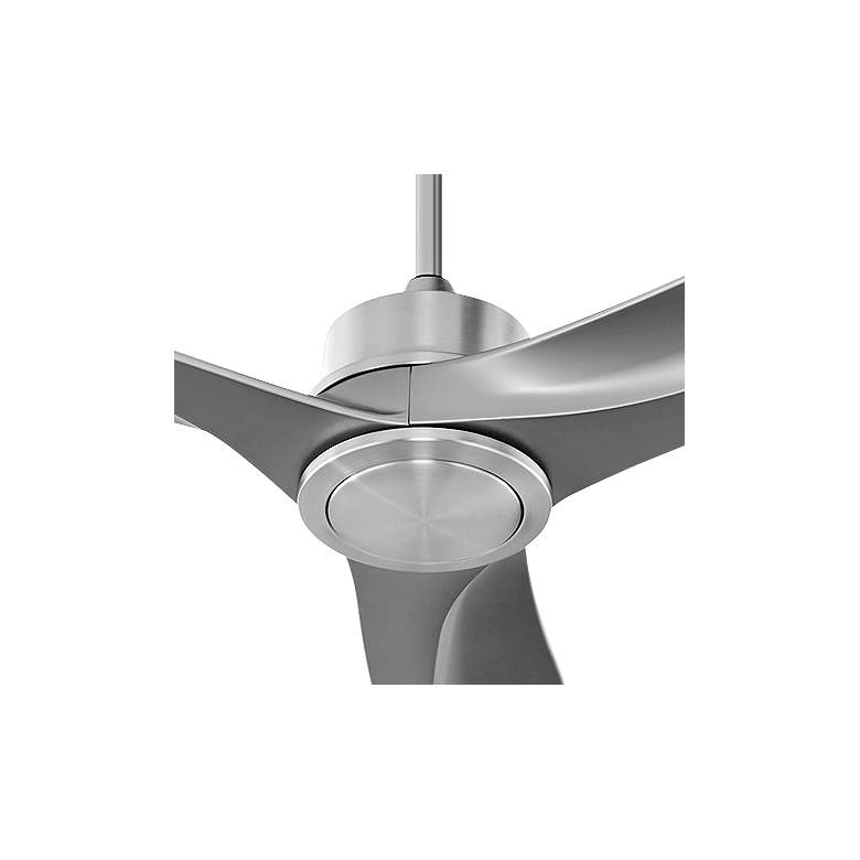 Image 3 60" Quorum Kress Satin Nickel Modern Ceiling Fan with Wall Control more views