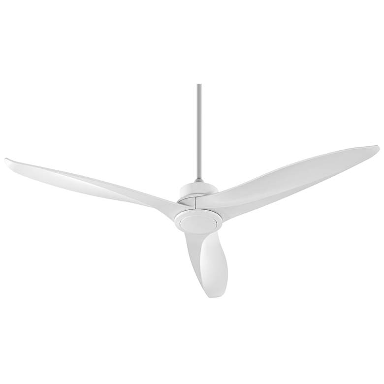 Image 2 60" Quorum Kress Studio White Modern Ceiling Fan with Wall Control