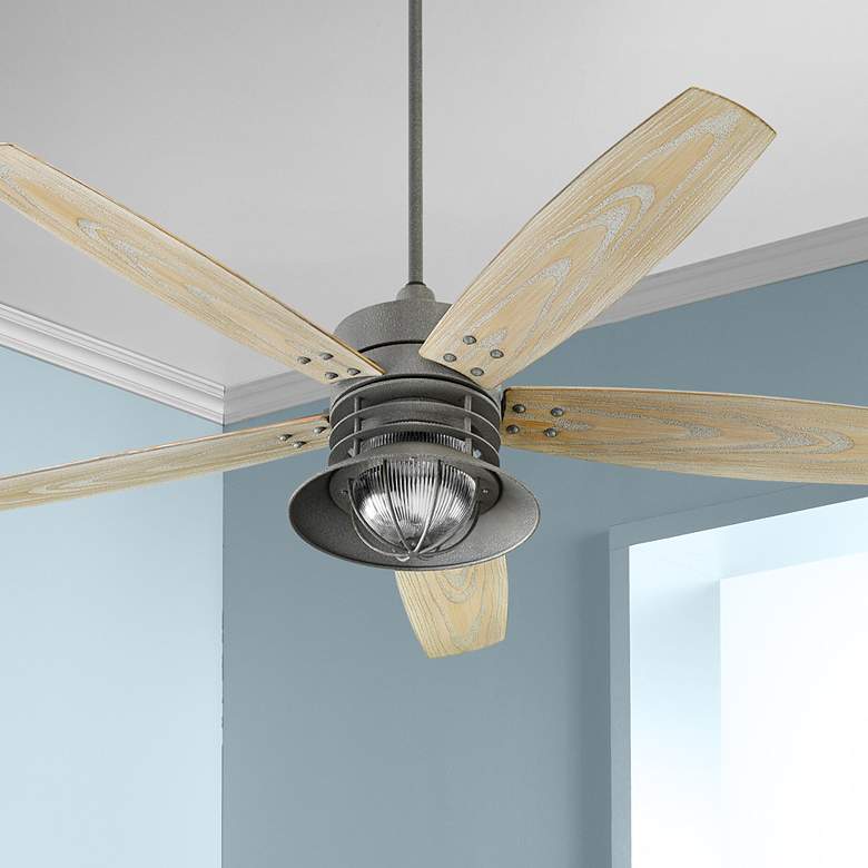 Image 1 60 inch Quorum Portico Zinc Patio Ceiling Fan