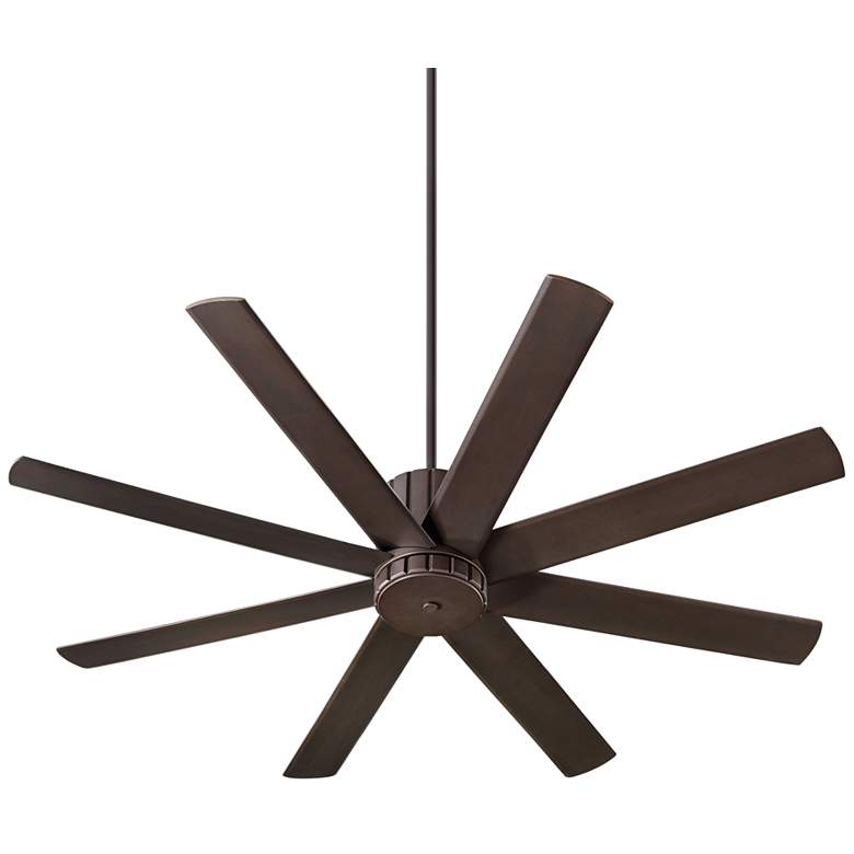 Image 2 60" Quorum Proxima 8-Blade Oiled Bronze Ceiling Fan with Wall Control