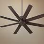 60" Quorum Proxima 8-Blade Oiled Bronze Ceiling Fan with Wall Control