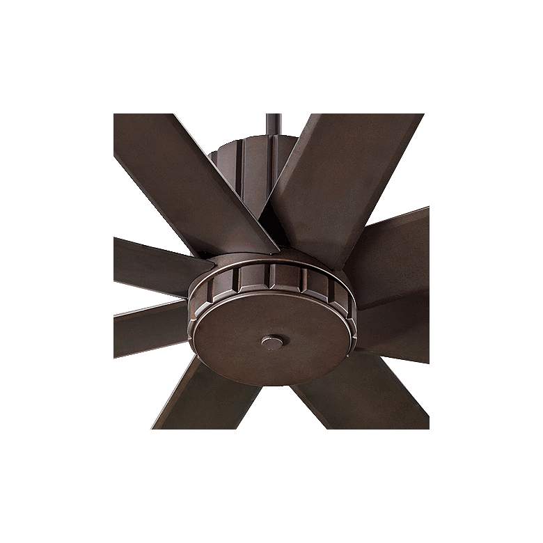 Image 3 60" Quorum Proxima 8-Blade Oiled Bronze Ceiling Fan with Wall Control more views