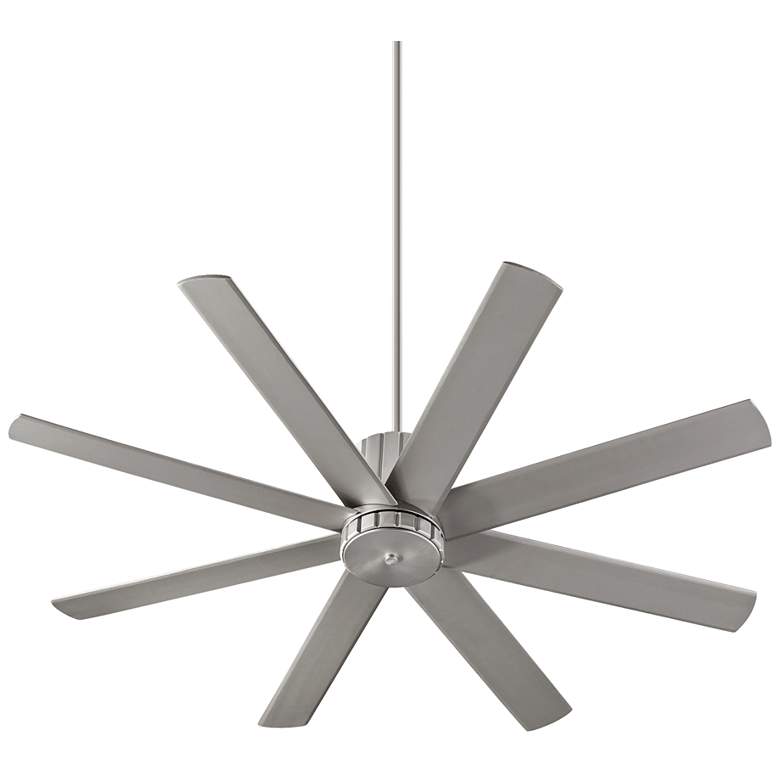 Image 2 60" Quorum Proxima Satin Nickel Large Ceiling Fan with Wall Control