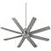 60" Quorum Proxima Satin Nickel Large Ceiling Fan with Wall Control