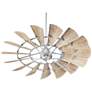 60" Quorum Windmill Galvanized Finish Ceiling Fan with Remote