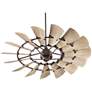 60" Quorum Windmill Rustic Oiled Bronze Ceiling Fan with Remote