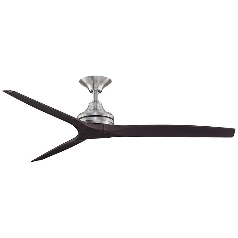 Image 1 60 inch Spitfire Brushed Nickel - Dark Walnut Ceiling Fan