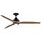 60" Spitfire Custom Bronze Wood Finish LED Damp Fan with Remote
