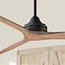 1_60" Spitfire Dark Bronze Natural Damp Rated Ceiling Fan with Remote