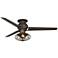 60" Spyder Bronze Tapered Blades Hugger LED Ceiling Fan