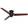 60" Spyder Bronze Walnut Tapered Blades Hugger Ceiling Fan