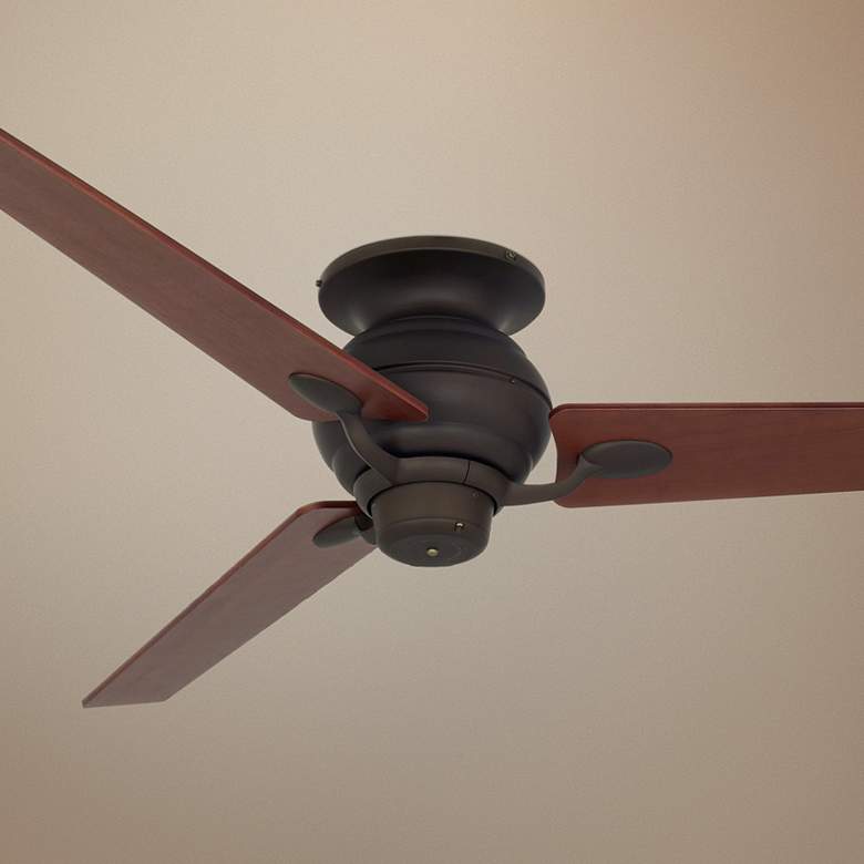 Image 1 60 inch Spyder Bronze Walnut Tapered Blades Hugger Ceiling Fan