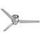 60" Spyder Brushed Nickel Tapered Blade Hugger Pull Chain Ceiling Fan