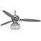 60" Spyder™ Chrome Crystal Rainfall LED Ceiling Fan