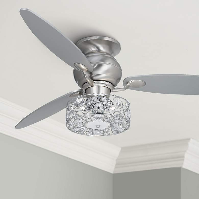 Image 1 60 inch Spyder Crystal Circles LED Hugger Ceiling Fan