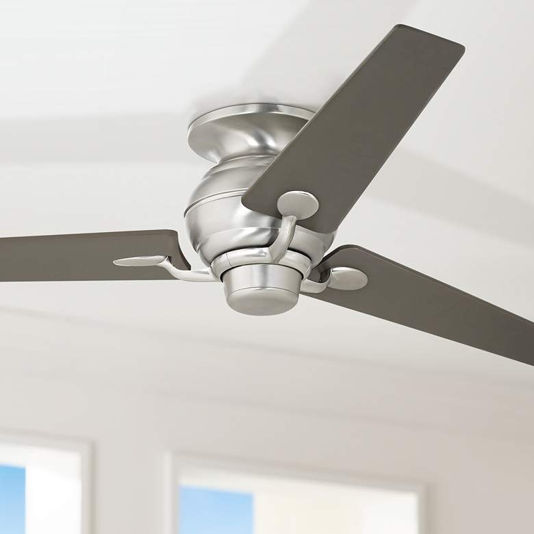 Image 1 60 inch Spyder Hugger Nickel and Bronze Taper Blades Ceiling Fan