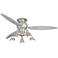 60" Spyder™ Hugger Silver Retro Light Ceiling Fan