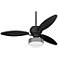 60" Spyder™ Matte Black Ceiling Fan with Light Kit