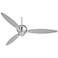 60" Spyder Modern Chrome Ceiling Fan with Hand Held Remote