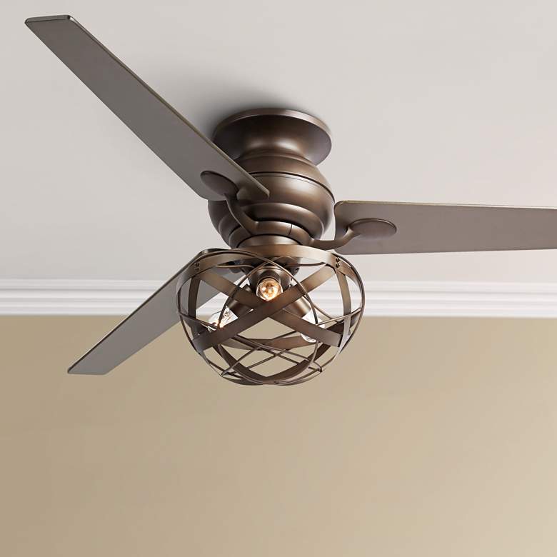 Image 1 60 inch Spyder Oil-Rubbed Bronze Orbital Weave LED Ceiling Fan