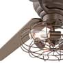 60" Spyder Oil-Rubbed Bronze Vintage Cage LED Ceiling Fan