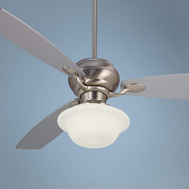 Image 1 60 inch Spyder&#8482; Schoolhouse Brushed Steel Ceiling Fan