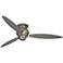 60" Spyder Silver Modern Hugger Ceiling Fan with Pull Chain