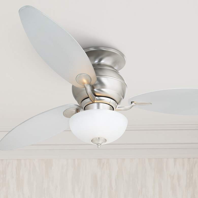 Image 1 60 inch Spyder&#8482; White Opal Glass Hugger LED Ceiling Fan