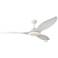 60" Stockton White Damp Location LED Fan with Remote