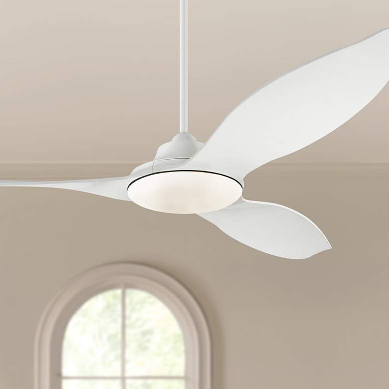 Image 1 60" Stockton White Damp Location LED Fan with Remote