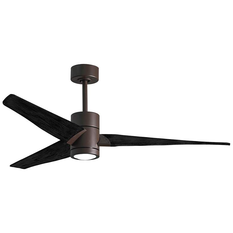 Image 1 60" Super Janet Textured Bronze and Black LED Ceiling Fan
