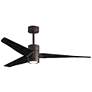 1_60" Super Janet Textured Bronze and Black LED Ceiling Fan