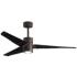 60" Super Janet Textured Bronze and Black LED Ceiling Fan