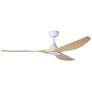 1_60" Surfline Matte White and Coastal Oak LED Ceiling Fan