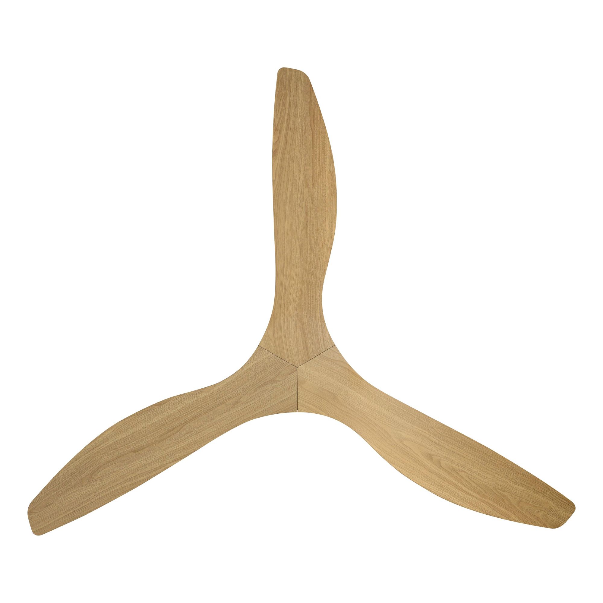 Image 3 60" Surfline White Smart Ceiling Fan with Coastal Oak Blades more views