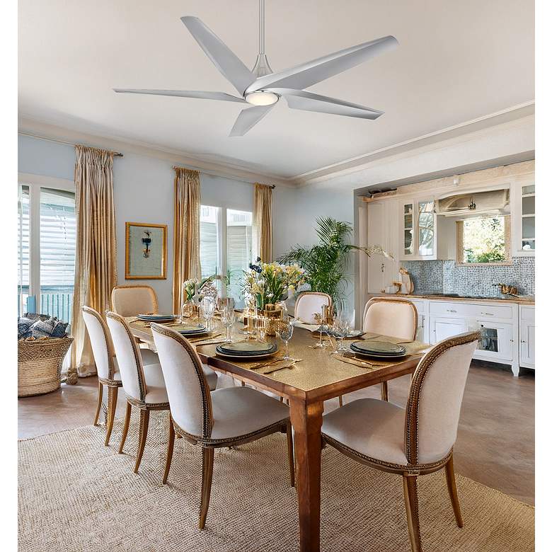 Image 4 60" Switch Brushed Nickel 5-Blade LED Smart Ceiling Fan more views