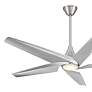 60" Switch Brushed Nickel 5-Blade LED Smart Ceiling Fan