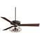 60" Taladega Bronze Ceiling Fan with LED Cage Light Kit and Remote