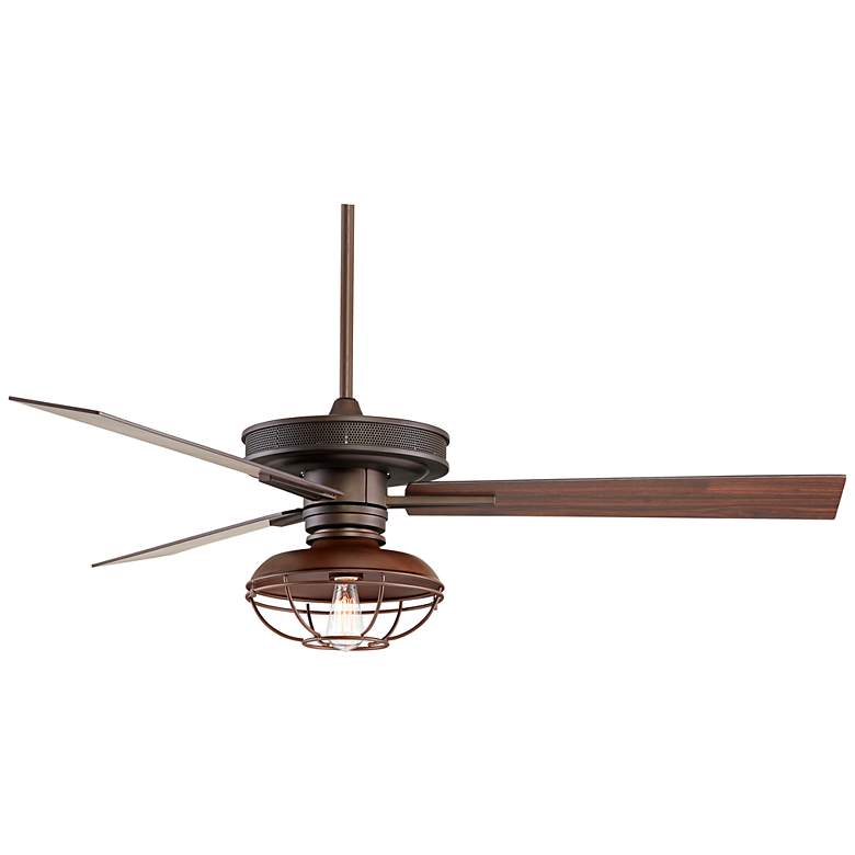Image 7 60 inch Taladega Franklin Park Bronze Damp Rated Ceiling Fan with Remote more views
