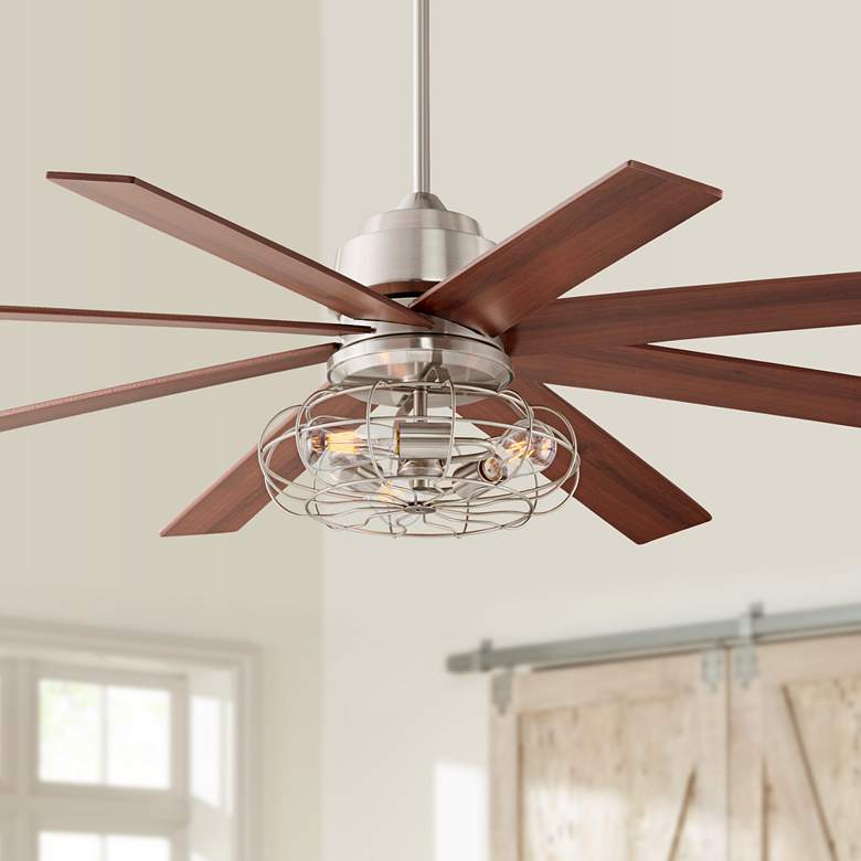 Image 1 60 inch The Strand Brush Nickel LED Ceiling Fan with Remote