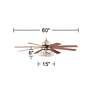 60" The Strand Brush Nickel LED Ceiling Fan with Remote