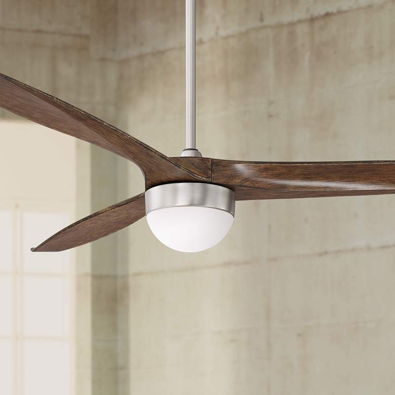 Image 1 60 inch Tri-Lago Brushed Nickel LED Ceiling Fan