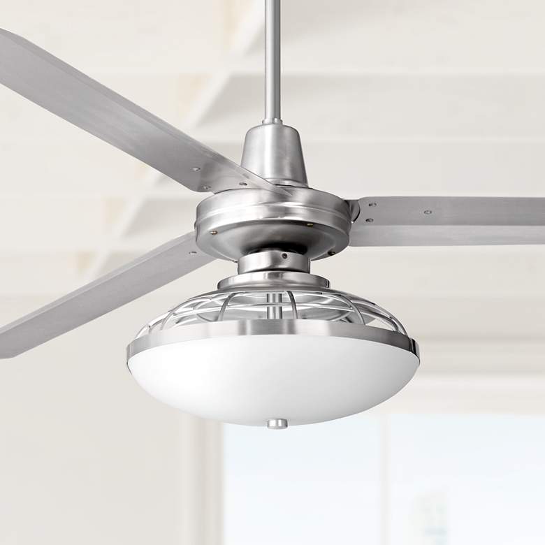 Image 1 60 inch Turbina&#8482; Brushed Steel Industrial Ceiling Fan