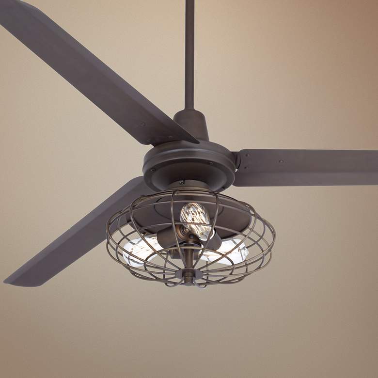 Image 1 60 inch Turbina&#8482; Industrial Oil-Rubbed Bronze Ceiling Fan