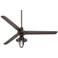 60" Turbina Marlowe Bronze DC Damp Rated LED Ceiling Fan with Remote